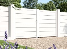 Poteaux pour portail à sceller 180x180mm - Blanc (RAL9016)