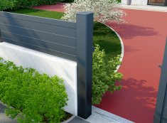 Poteau pour portail 180x180mm - Gris zinc (RAL7016)