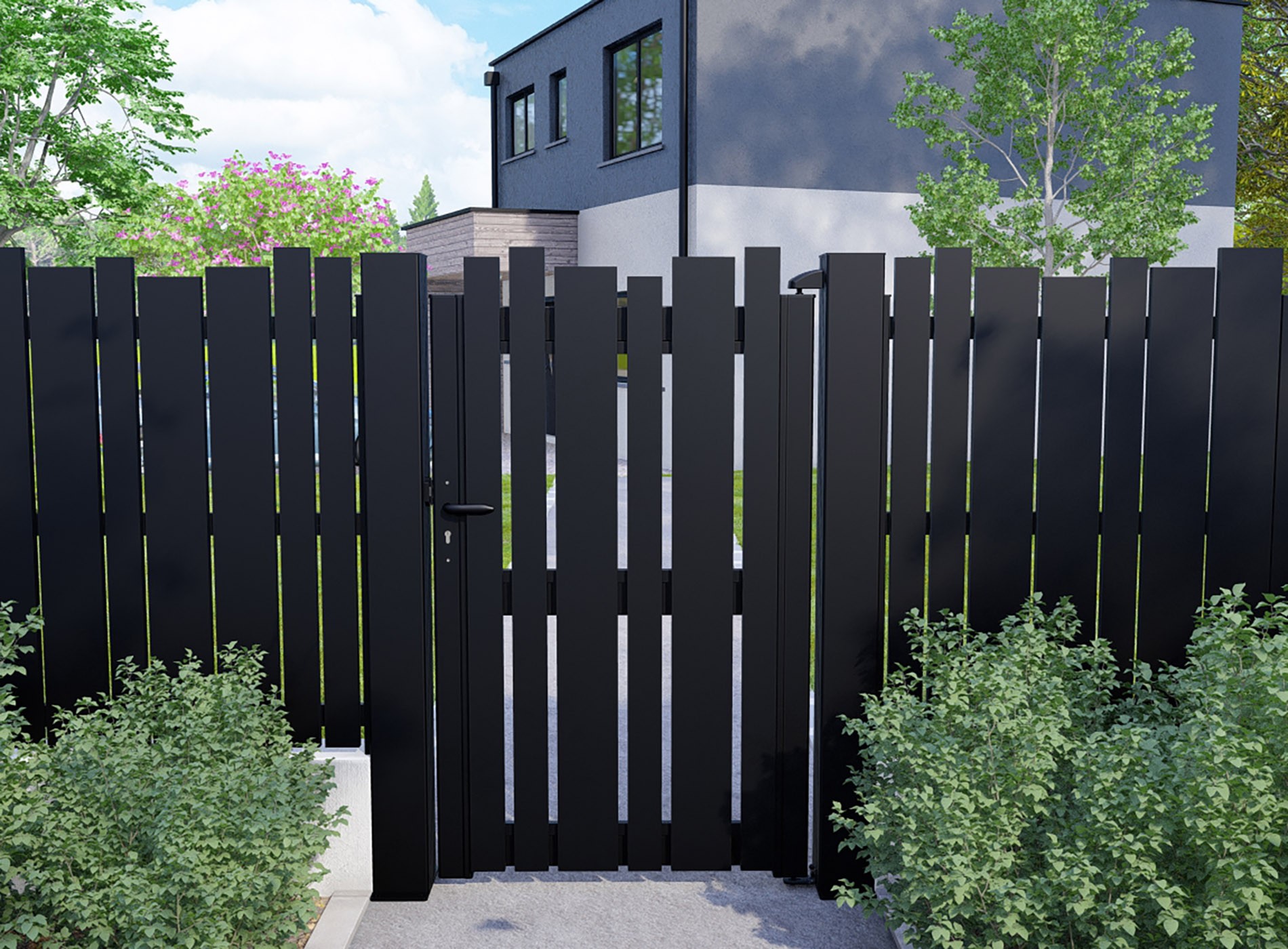 Poteaux sur platine Smart-it - Noir (RAL9005)