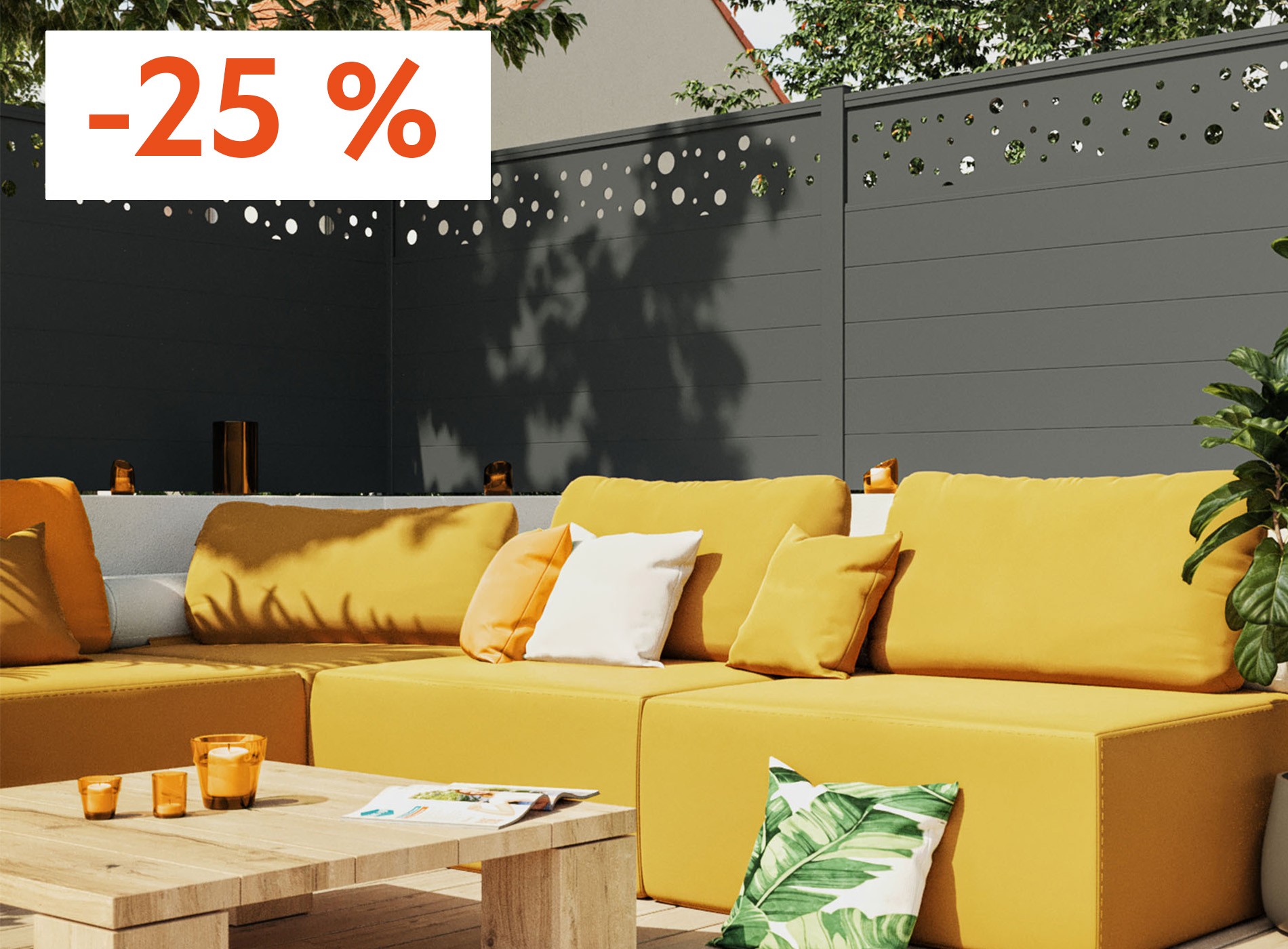 Decor BULLE Haut Gris Zinc 7016 texturé