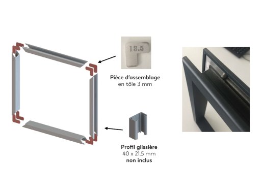 patte de fixation pour cadre boite aux lettres