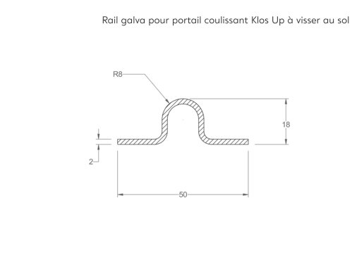 Rail galva - dessin technique
